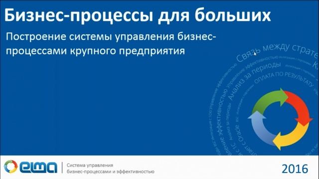 Построение системы управления бизнес процессами крупного предприятия / Вебинар